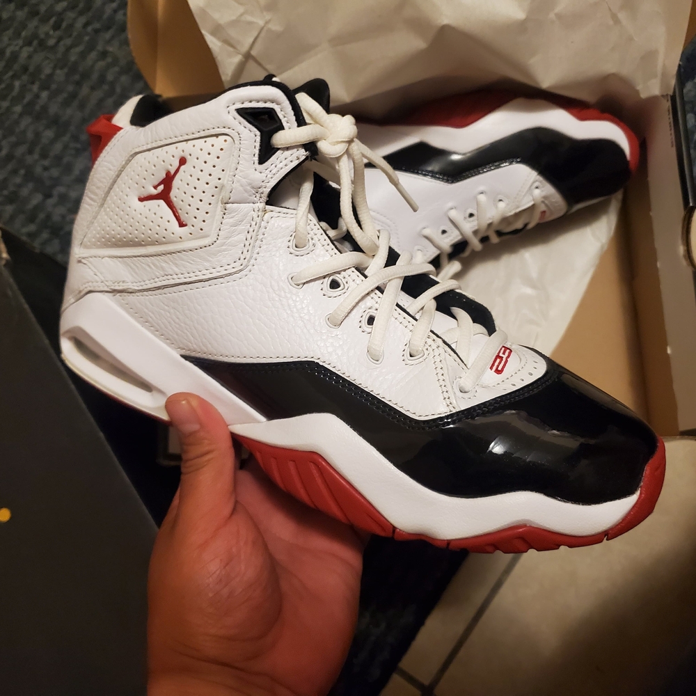 Jordan Men's Shoes White Black Red